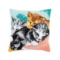 Cross stitch cushion kit Cute kittens
