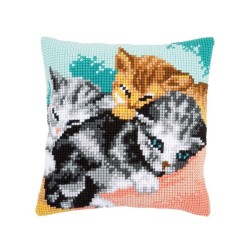 Vervaco Coussin à broder Trois chats