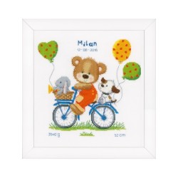 Vervaco Embroidery kit Cycling bear